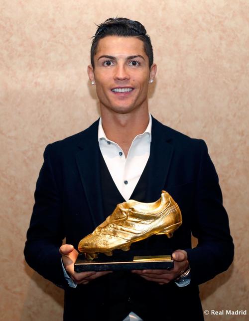 c罗在三大联赛均夺金靴奖