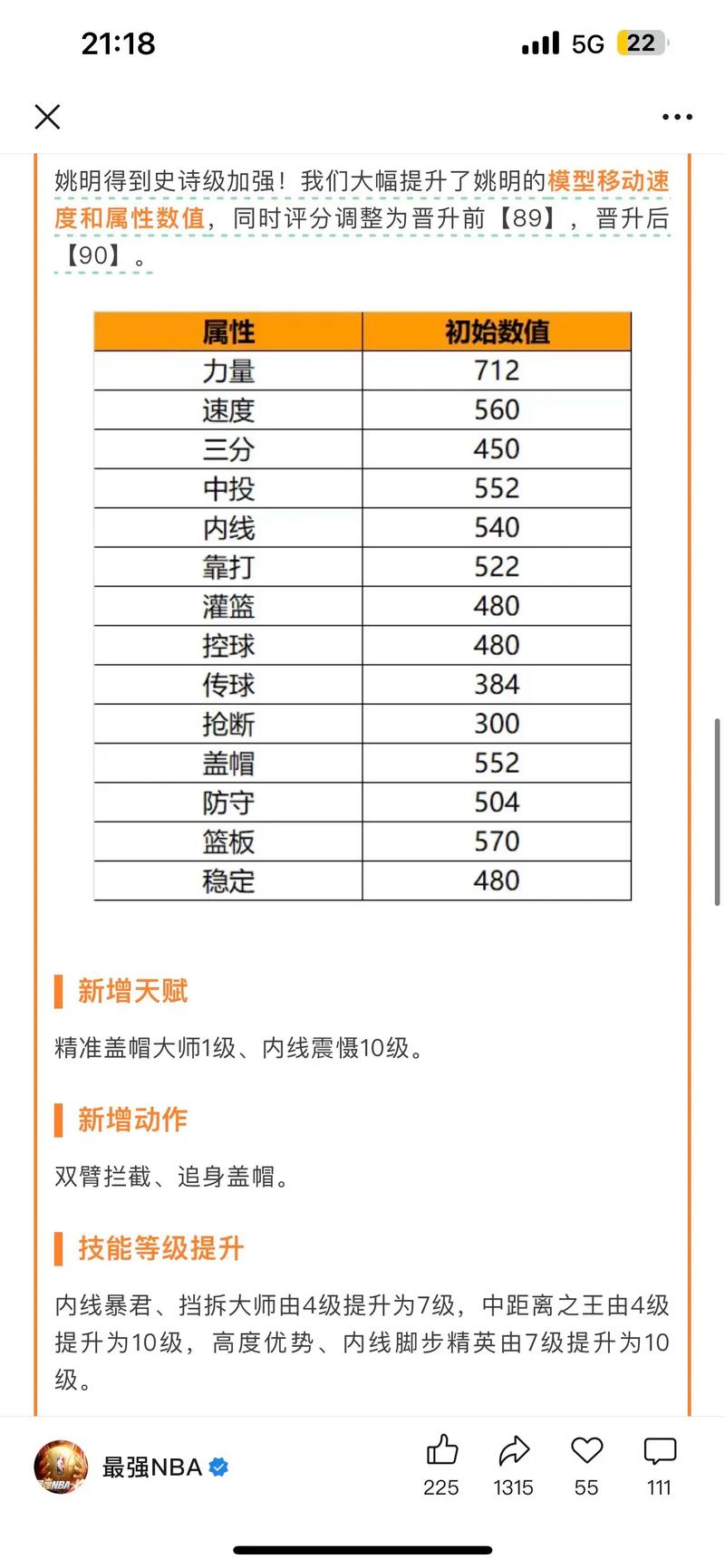姚明nba最好数据排名
