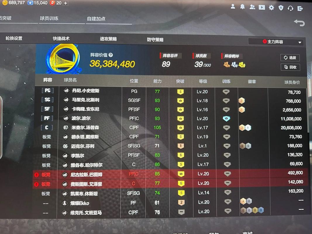 nba2kol2性价比高的阵容